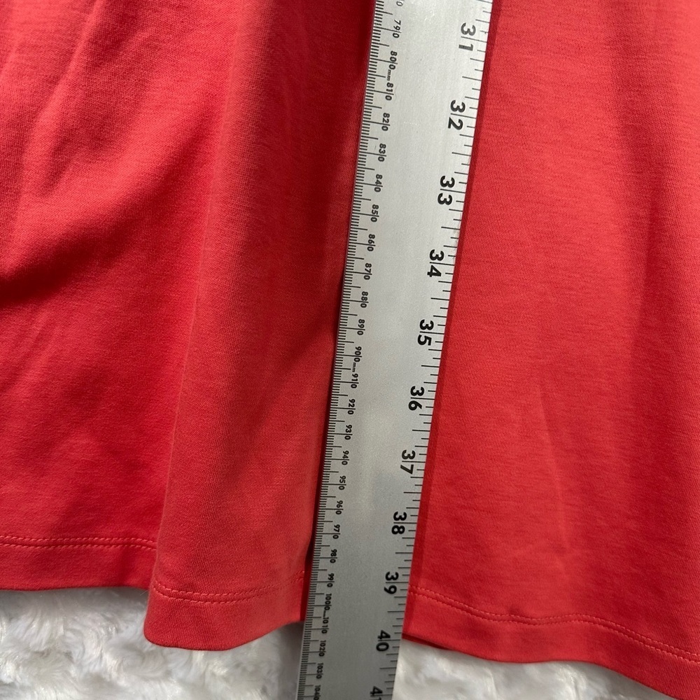 New York &‎ Co Women’s XL Tall Fit & Flare V neck Coral Midi Dress - Picture 5 of 9